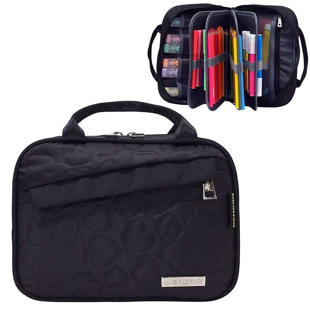 Cartuchera Organizadora XL Kengar - Negro Corazón